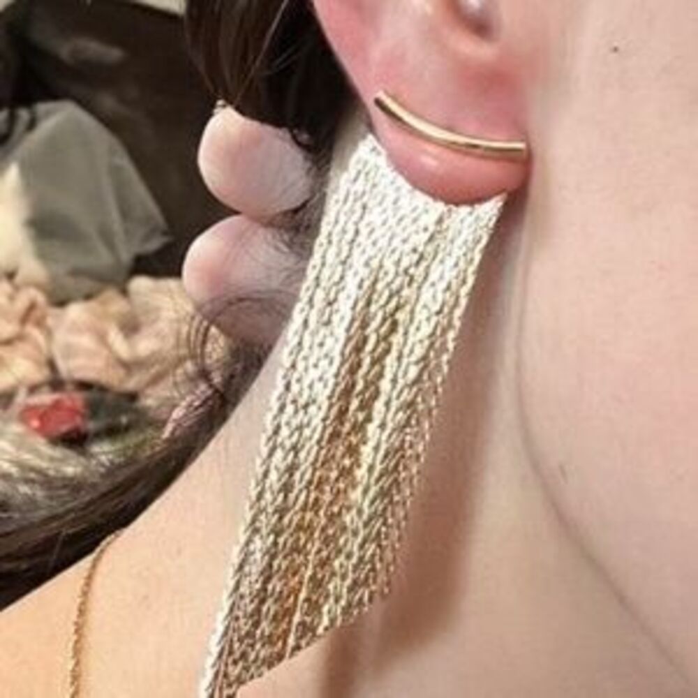 Minimalist Fringe Long Earrings